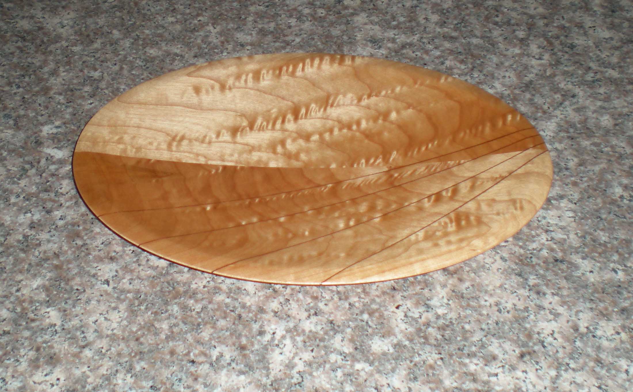 Wood Plate--Made from Quilted Maple
